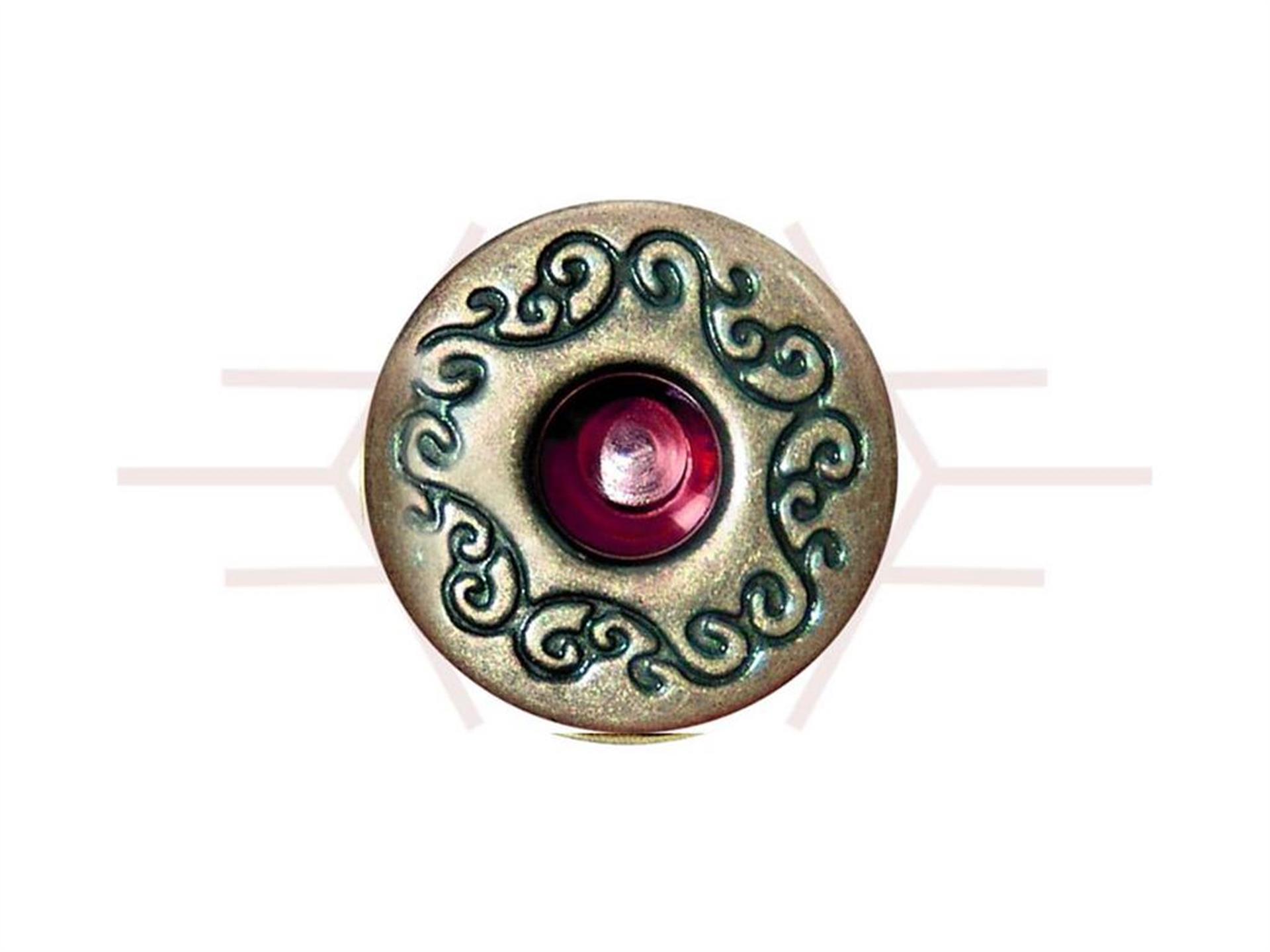 Antique Yellow Bowl Painted Red